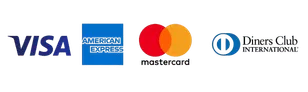 Métodos de pago aceptados: Visa, American Express, Mastercard, Diners Club